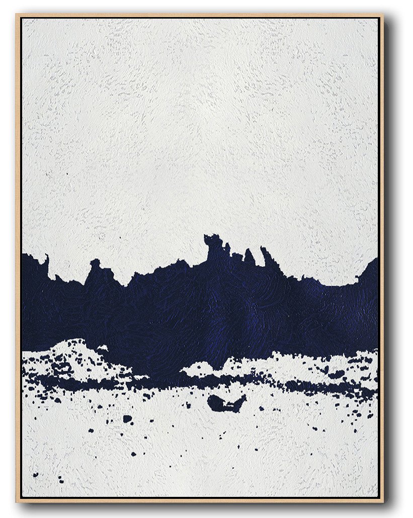 Navy Blue Minimal Art #NV142B